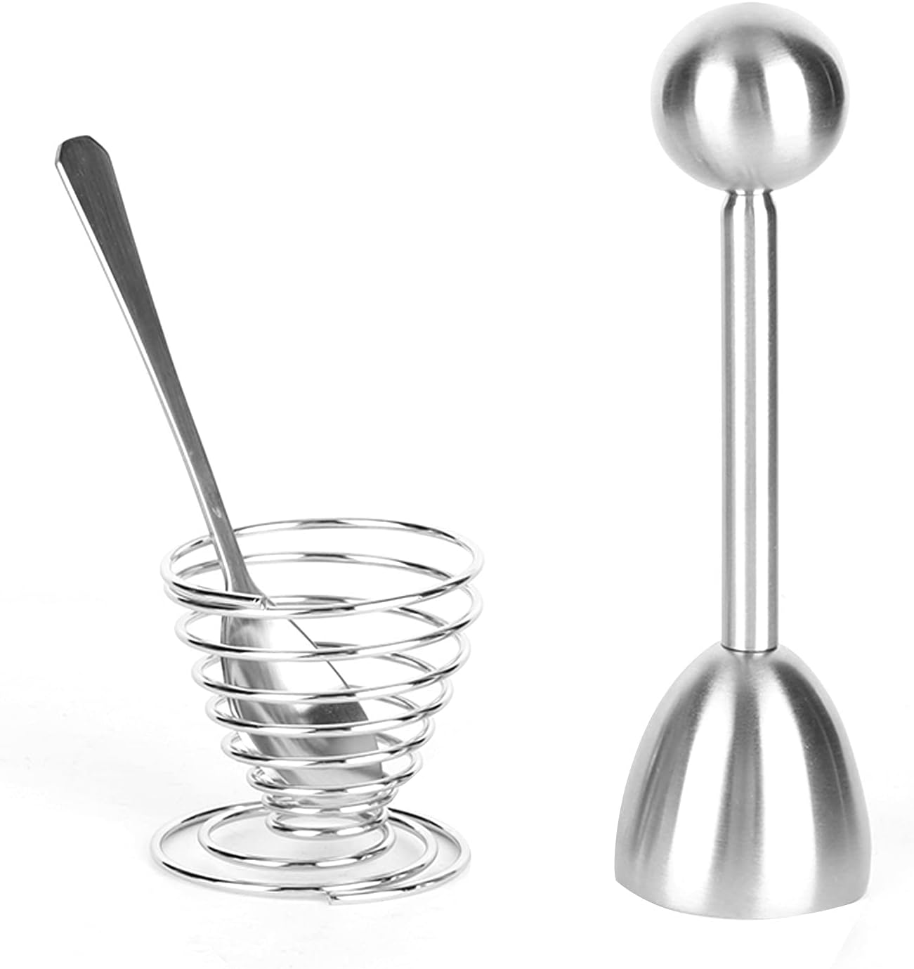 POENVFPO Edelstahl-Eierschneider-Set mit Öffner