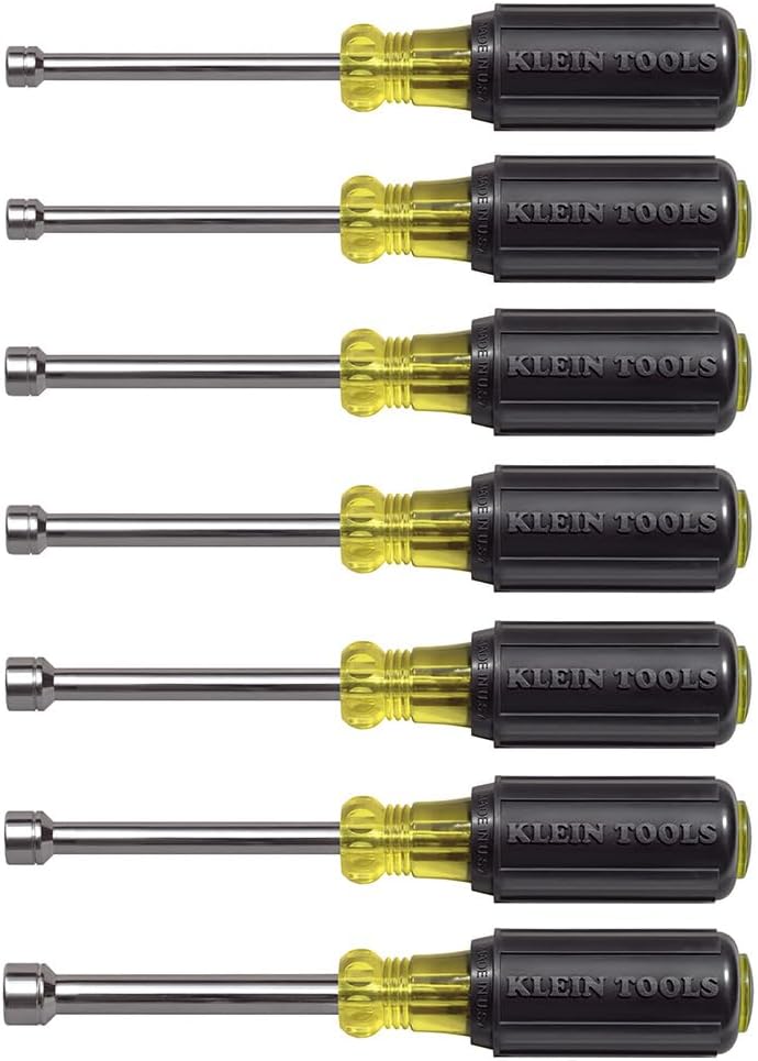 Klein Tools 65160 Steckschlüsselsatz, Gelb mit schwarzem Griff