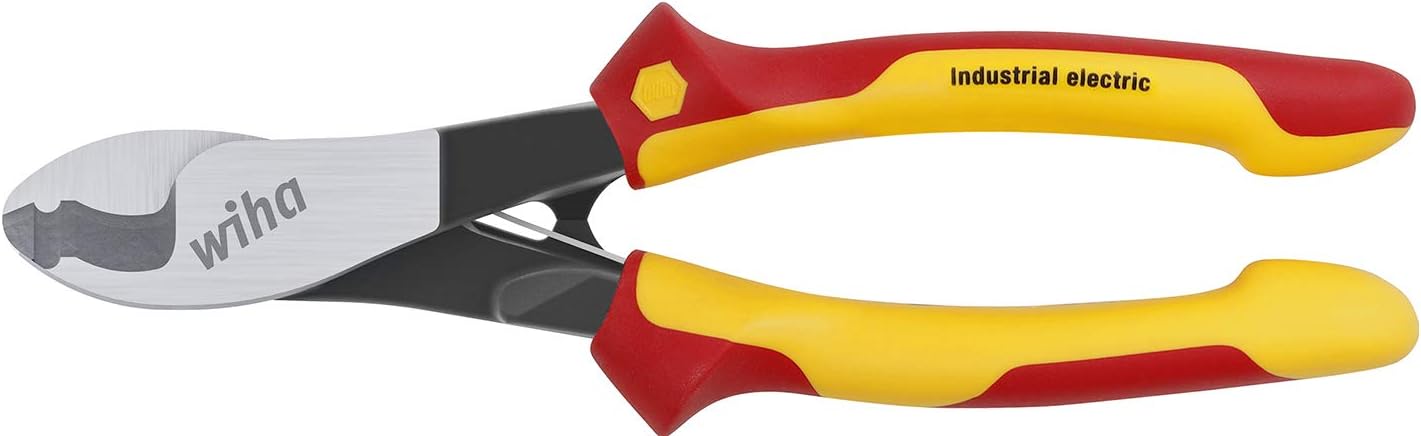 Wiha Alicates para corte de cables Industrial electric con resorte de apertura conectable y desconectable 210 mm, 8 1/4" (43667)