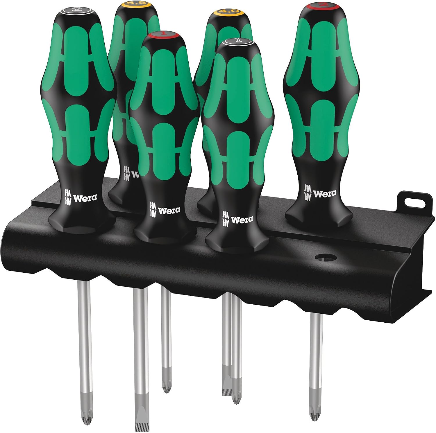 Wera 335/350/355/6 Schraubendrehersatz Kraftform Plus Lasertip + Rack, 6-teilig, 05105622001