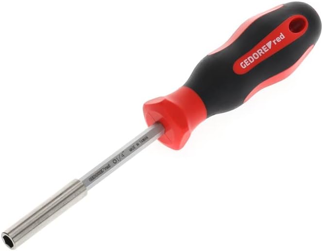 GEDORE red Schraubendreher Bithalter magnetisch 1/4'' 6,3 mm 6-kant, Schraubenzieher, 2-Komponenten-Griff, 210 mm, R38950000