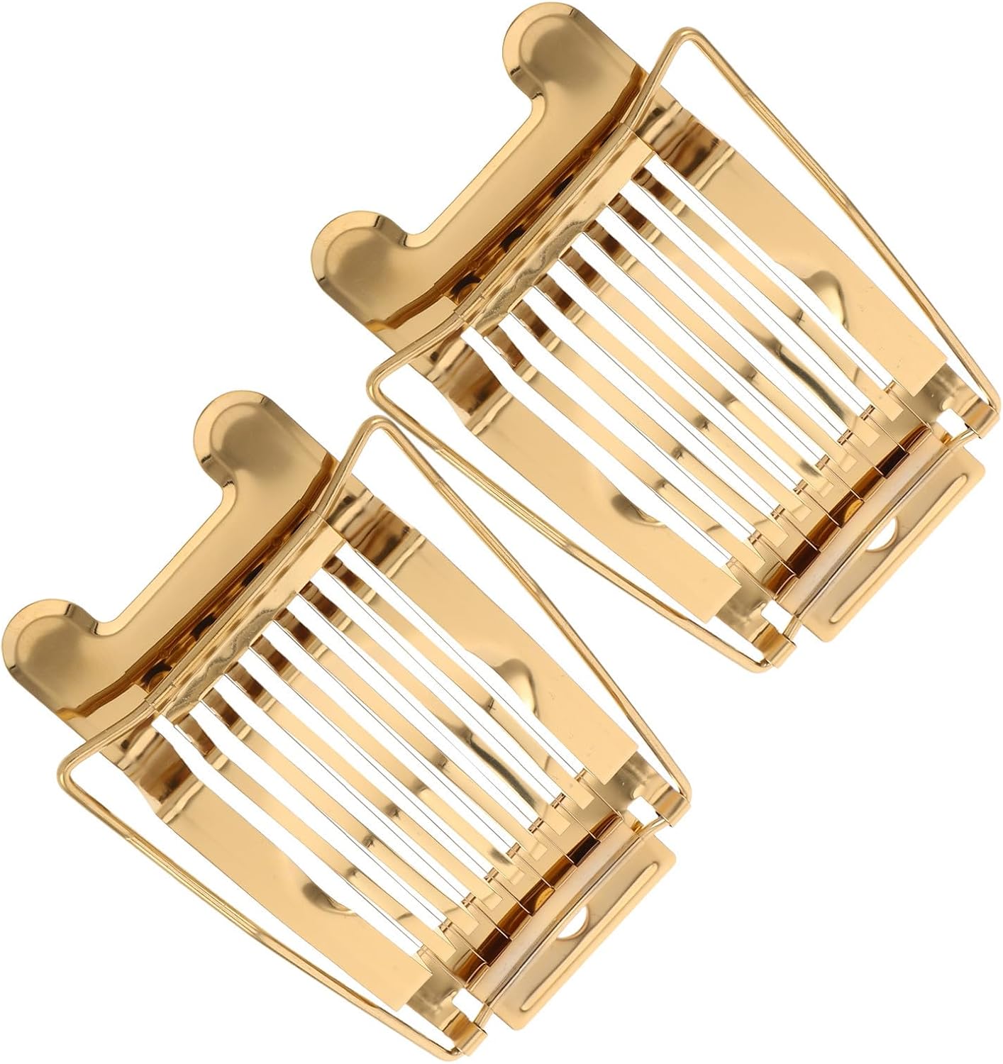 2 Stück Eierschneidegerät aus Edelstahl für Gekochte Eier, Gold