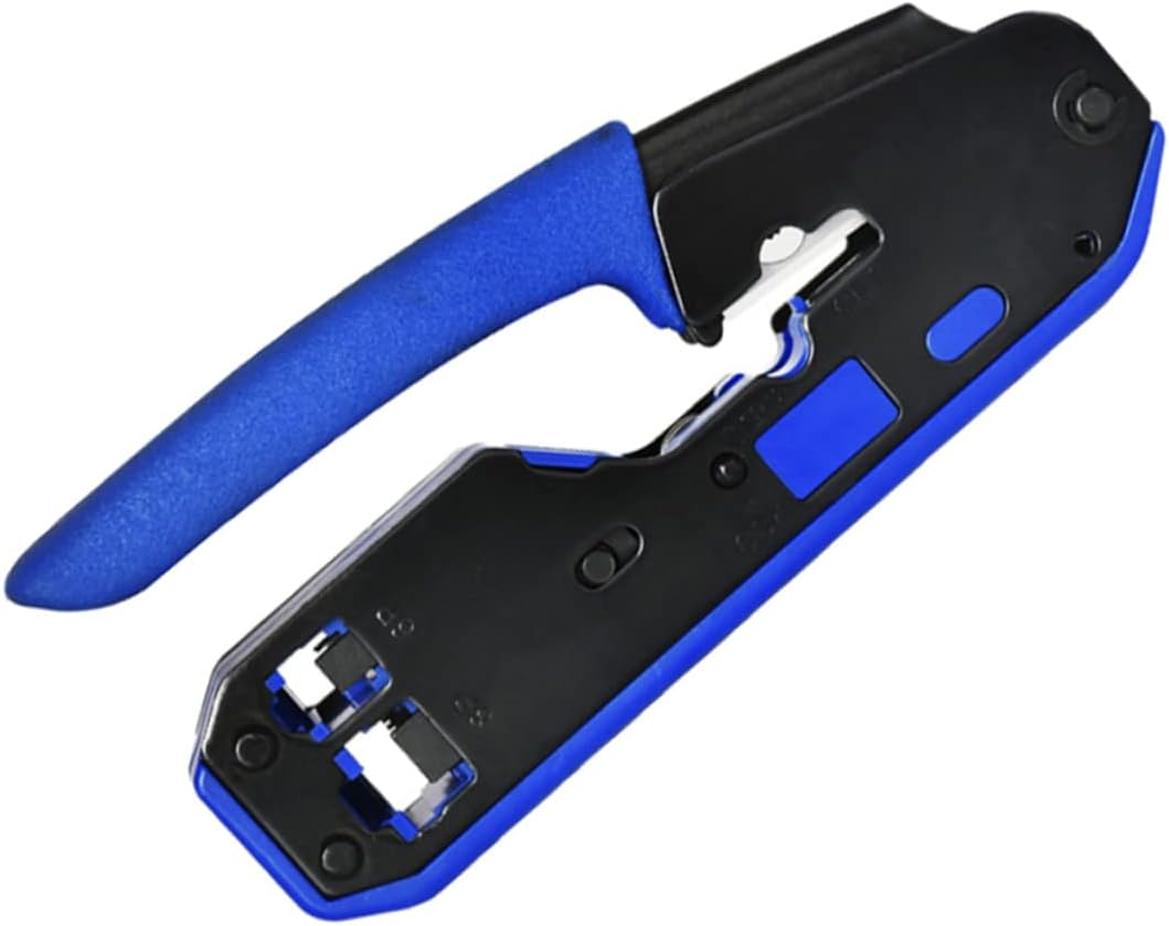 HOMSFOU Kabel Abisolierzange Crimpzange Handkabelzange für Netzwerkkabel Abisolierwerkzeug Multifunktionszange mit Verriegelung für Einfachen Transport und Aufbewahrung