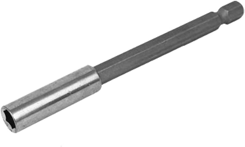 sourcing map 1/4" Sechskantschaft 6,5mm Steckschlüssel Grau 100mm Läng Grau
