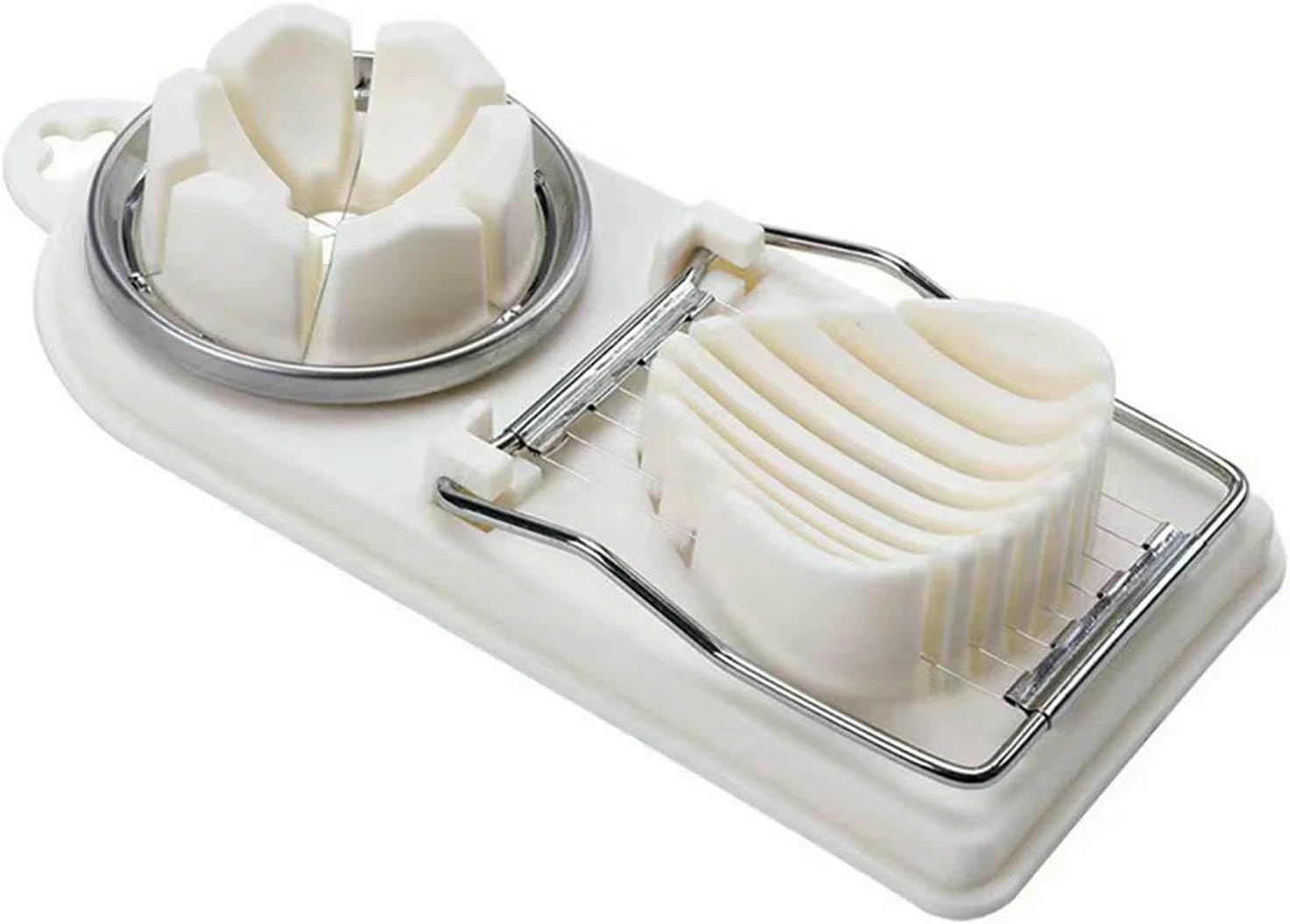 Küchenhelfer 2pcs Hart Gekochtes Eierschnitzel - Multi Funktional Gekochte Eierschneider Für 2 Schichtstile, Geeignet Kässe Geeignet-2pcs Weiß