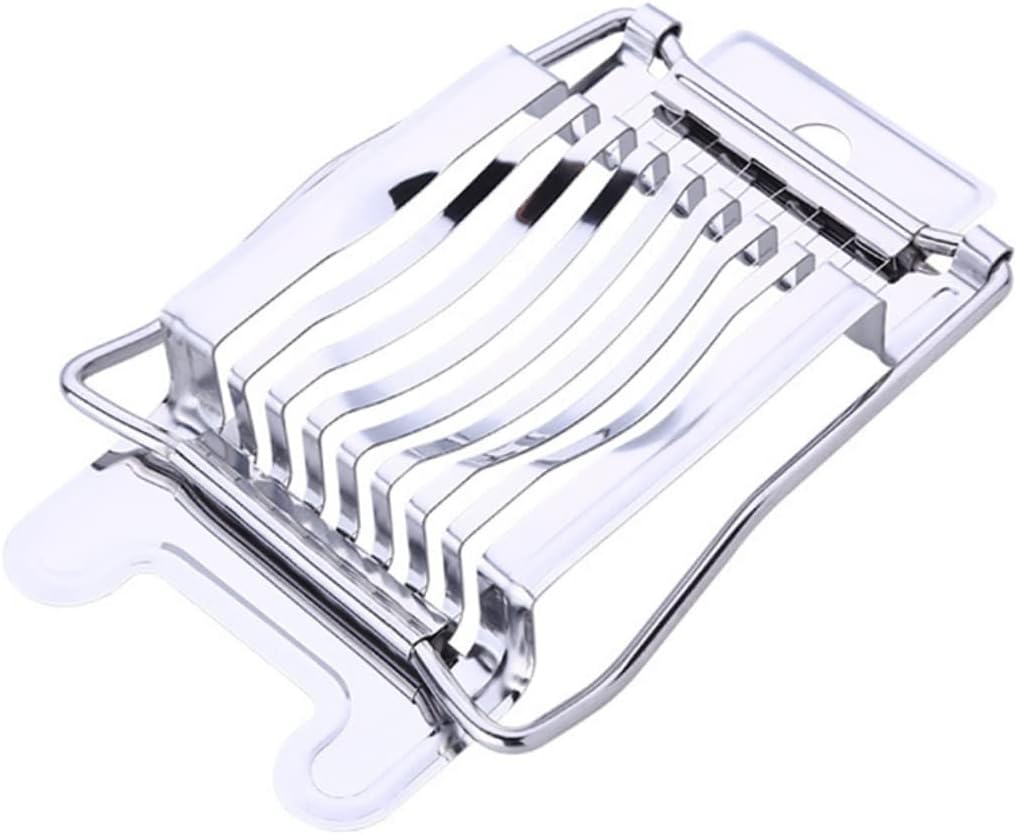 MAGICLULU Eierschneider Multifunktionaler Küchen Allesschneider aus Edelstahl Ergonomischer Griff mit Schneiddrähten für Eier Käse und Pilze für Küche und Restaurant