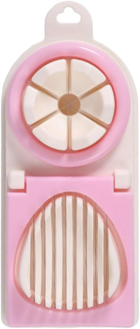 PP Eierschneider Rosa aus Edelstahl, für Gekochte Eier