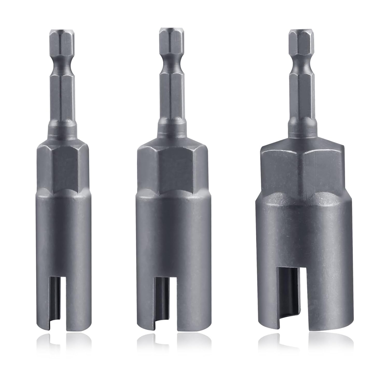 SPEEDWOX Flügelmutter-Schraubendreher-Set, 12 mm, 15 mm, 18 mm, Flügelmutter-Schraubendreher-Bit, 6,35 mm Sechskantschaft, Schraubenschlüssel, Power-Flügelmutter-Bohrer,