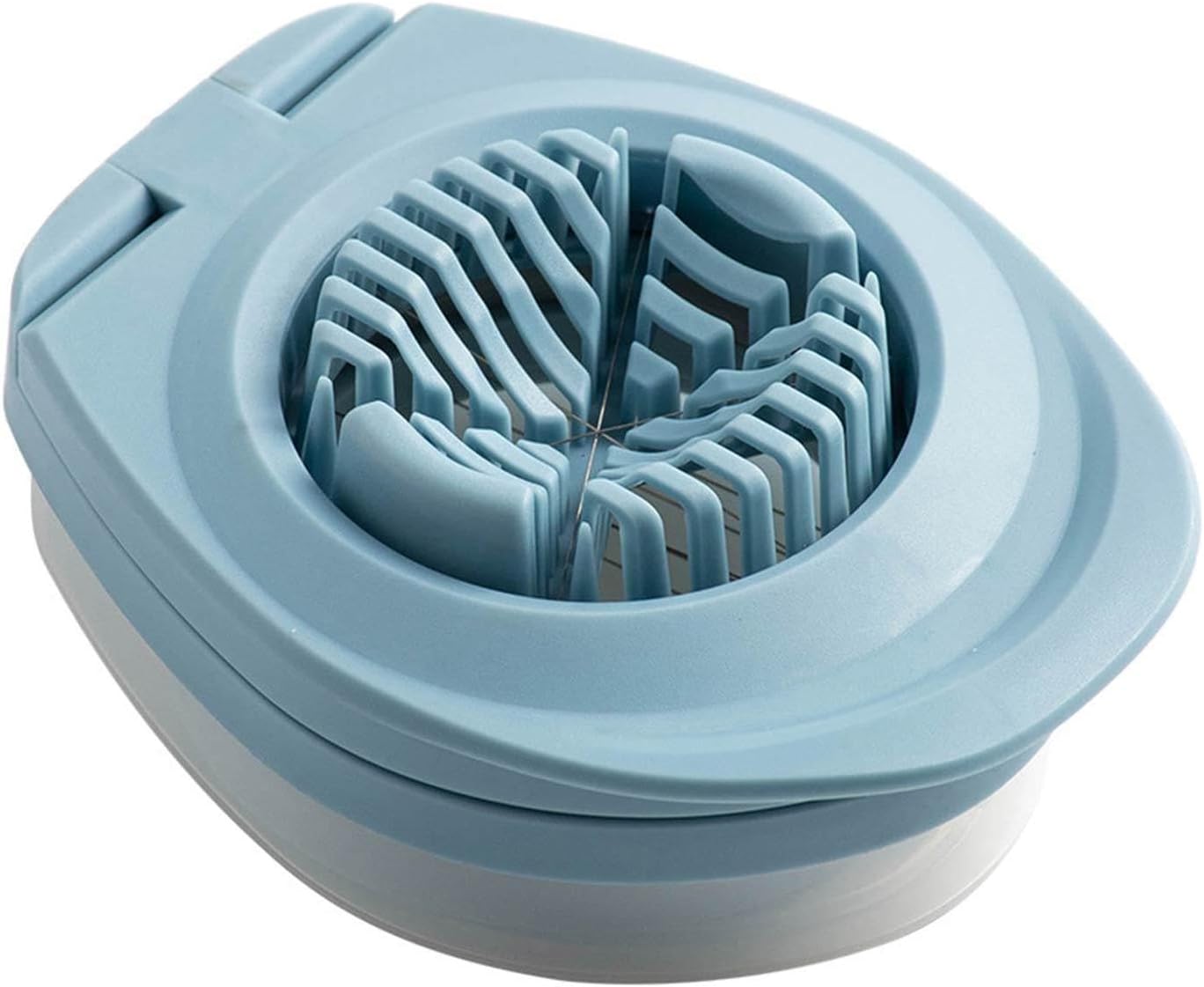 Eierschneider - Gekochtes Ei mit Edelstahl-Schneiddraht, langlebiger É Zerkleinerer/Trenner/Würfel/Schneider, multifunktionales Schneidewerkzeug für die Küche