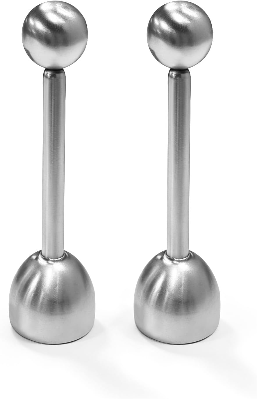 Eierköpfer 2er Set Edelstahl Eieröffner mit Kugel Eierschalenöffner