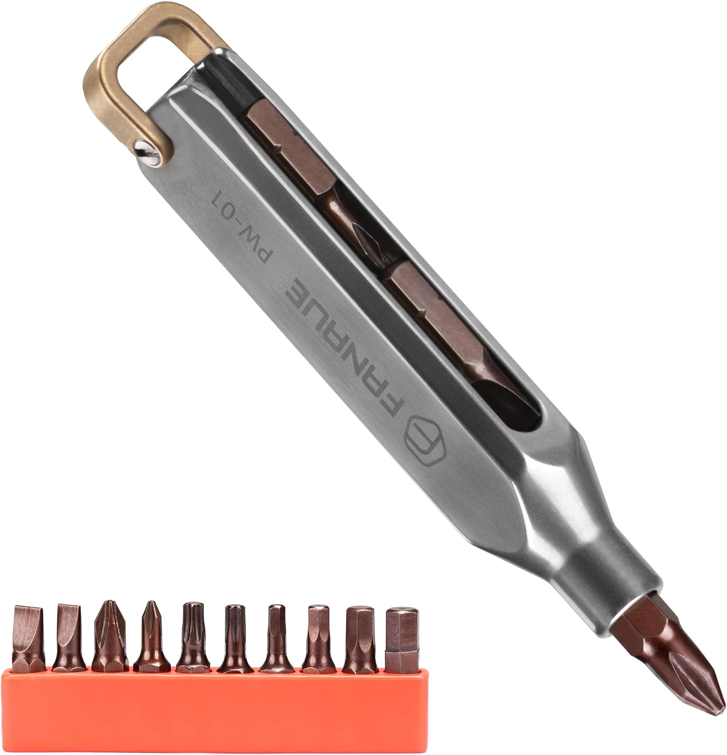 FANAUE Kleiner EDC-Multi-Bit-Taschen-Schraubendreher, professionelles magnetisches Reparaturwerkzeug-Set, 10-in-1-Mini-Präzisions-Schraubendreher-Set, magnetisches Reparatur-Multitool für den