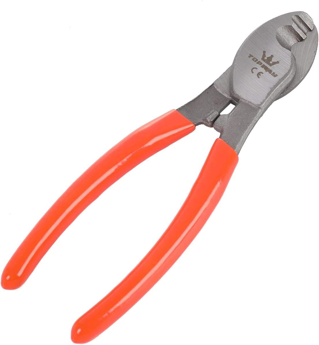 TOPWAY Kabelschere Kabelschneider Abisolierzange 150mm (6"), Hochleistungs Schneidezange für Aluminium Kupferdrähte 417315