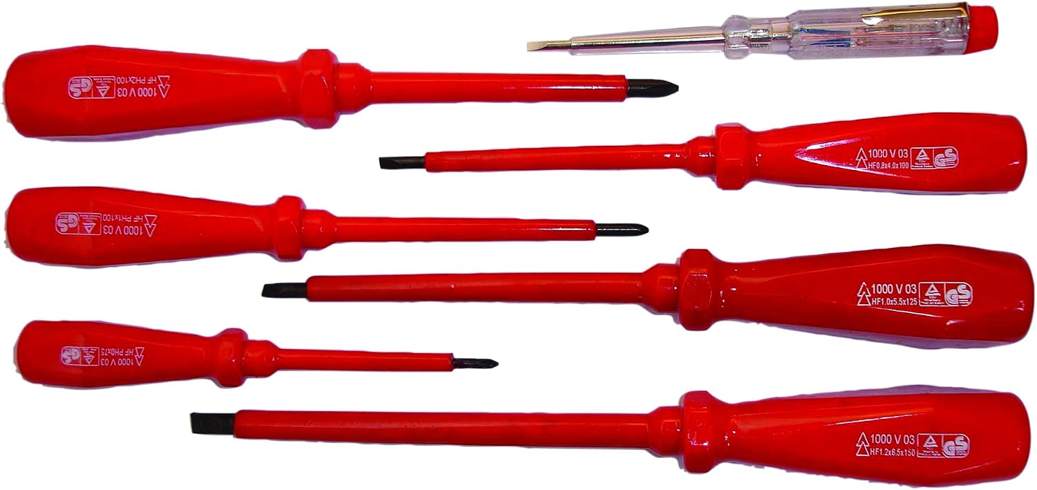 Kraft 38935 – 10 – Serie 7 Schraubendreher CRV Schneiden/Kreuz isoliert
