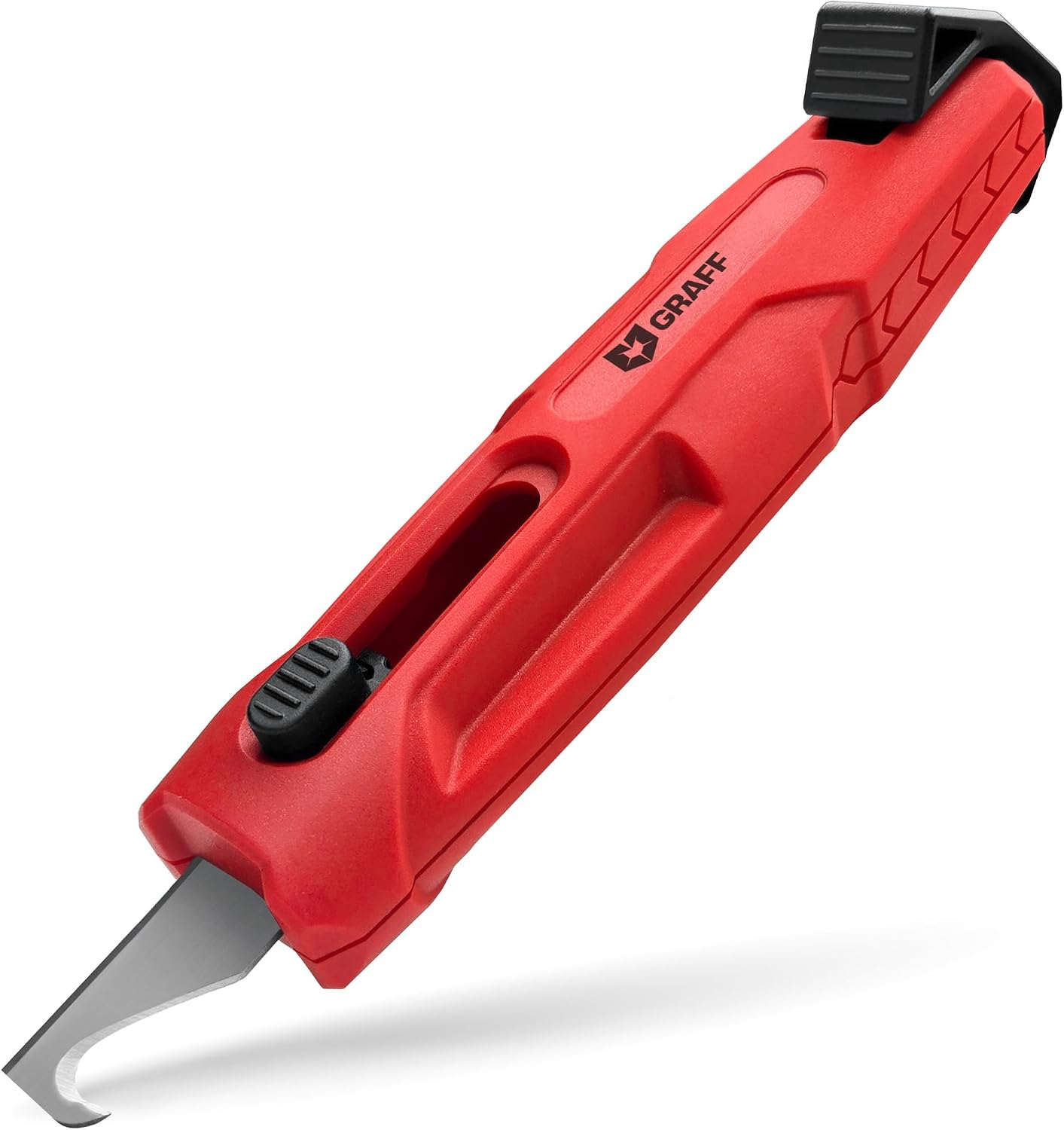 2 in 1 Kabelmesser und Abmantelungswerkzeug für Rundkabel 5-28 mm – Abisolierwerkzeug für NYM-Kabel, Stromkabel, Koaxialkabel, Datenkabel – Abisoliermesser mit Hakenklinge GRAFF