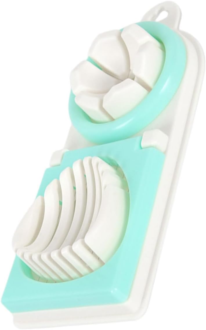 Eierschneider für Zuhause Mehrzweck Eierhacker Edelstahl/pp Grün Ergonomisch für Gekochte Eier und Schwarze Eier