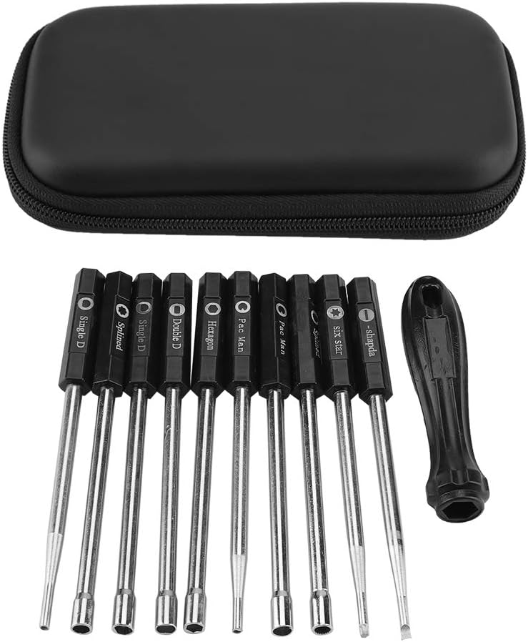 Fdit Vergaserverstellung-Set, Schraubendreher, Kartenwerkzeug, Splined, Pacman, Doppel-D-Einstellwerkzeug-Set, 10 Stück