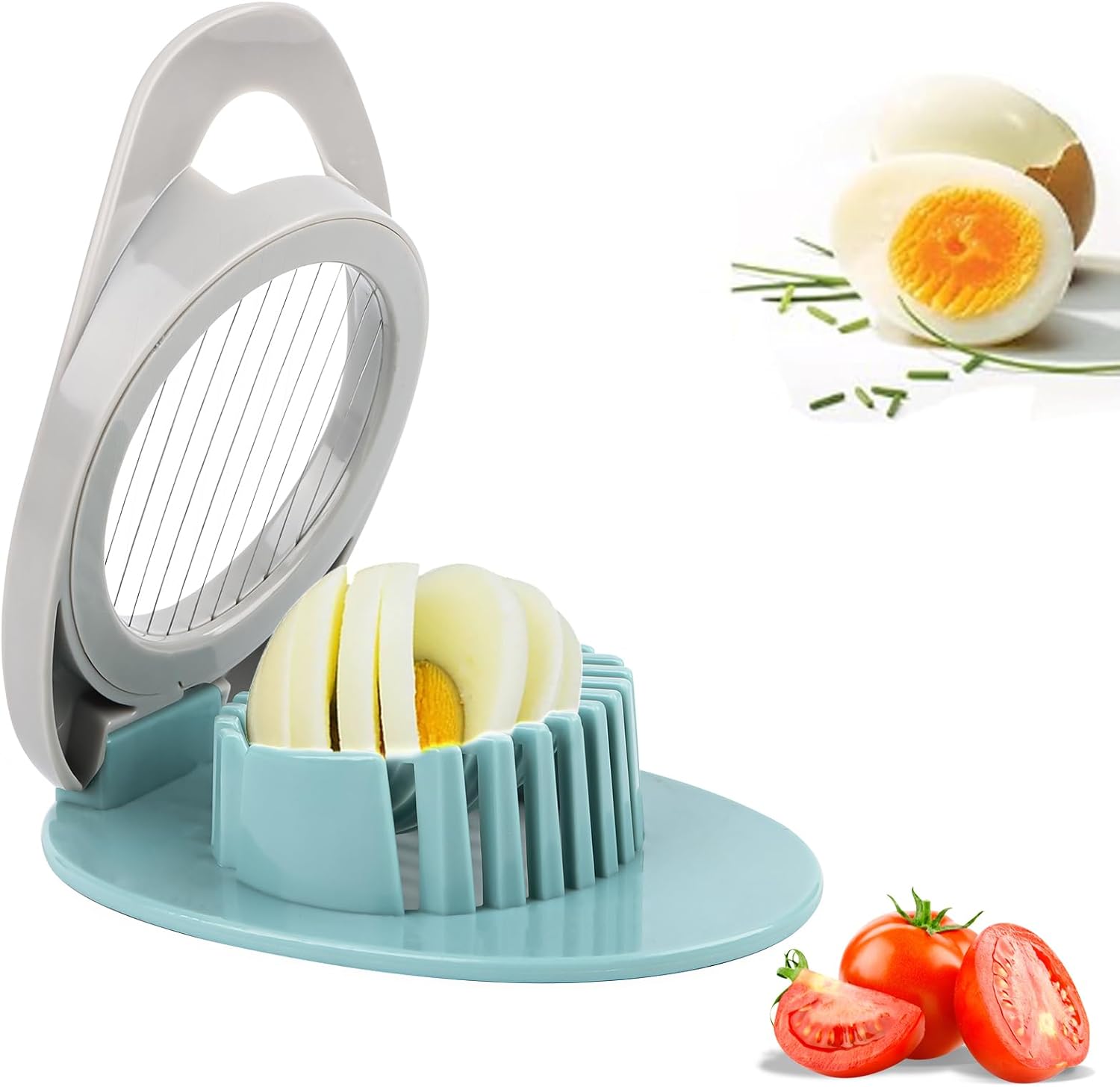 Eierschneider Für Hart Gekochte Eier - Kleiner, Tragbarer Egg Slicer, Spülmaschinenfest - Küchenwerkzeug Zum Schneiden Von Eiern, Obst Und Mehr