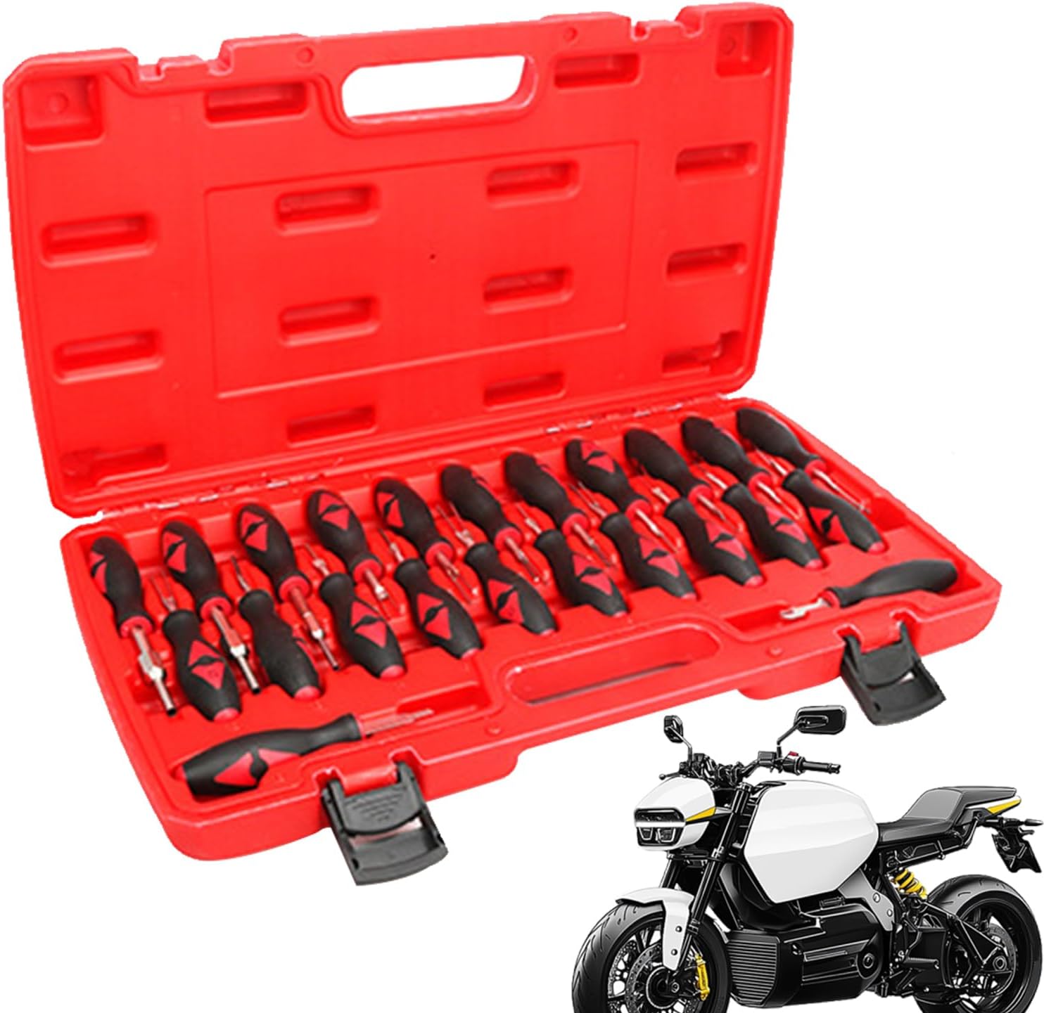 Terminal-Abzieher-Tool, Wiring Pin Remover Kit, Harness Plug Unlocking, 43 x 23,7 x 6,5 cm, und elektrische Verbindungsstücke für Haushaltsgeräte, verschiedene Szenarien, tragbar, Aufbewahrungsbox