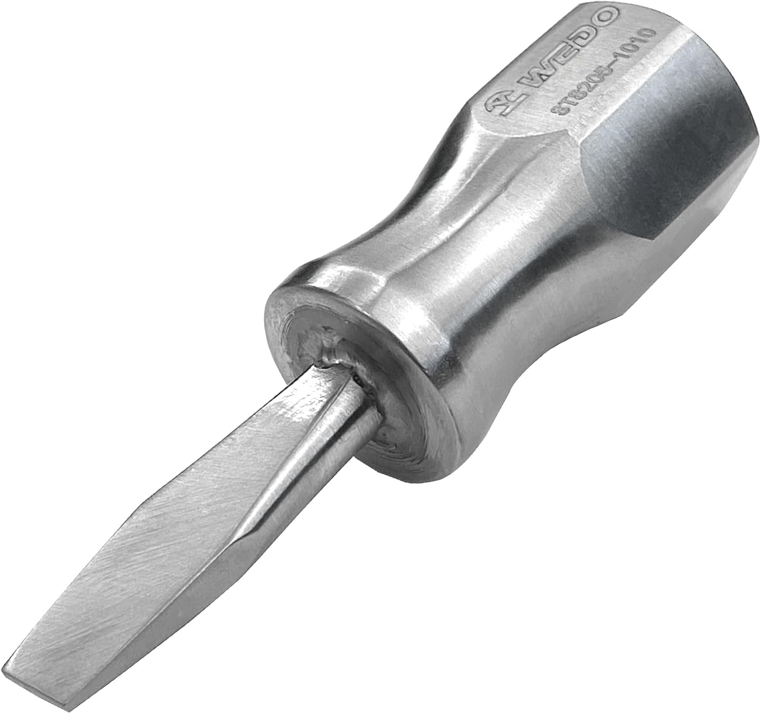 WEDO Kurz schraubendreher,Edelstahl Mini Stubby Schraubenzieher,Flachkopf Schraubendreher,Stubby Schlitz,Schlitz-Profil 8mm,38x85mm,korrosionsbeständig