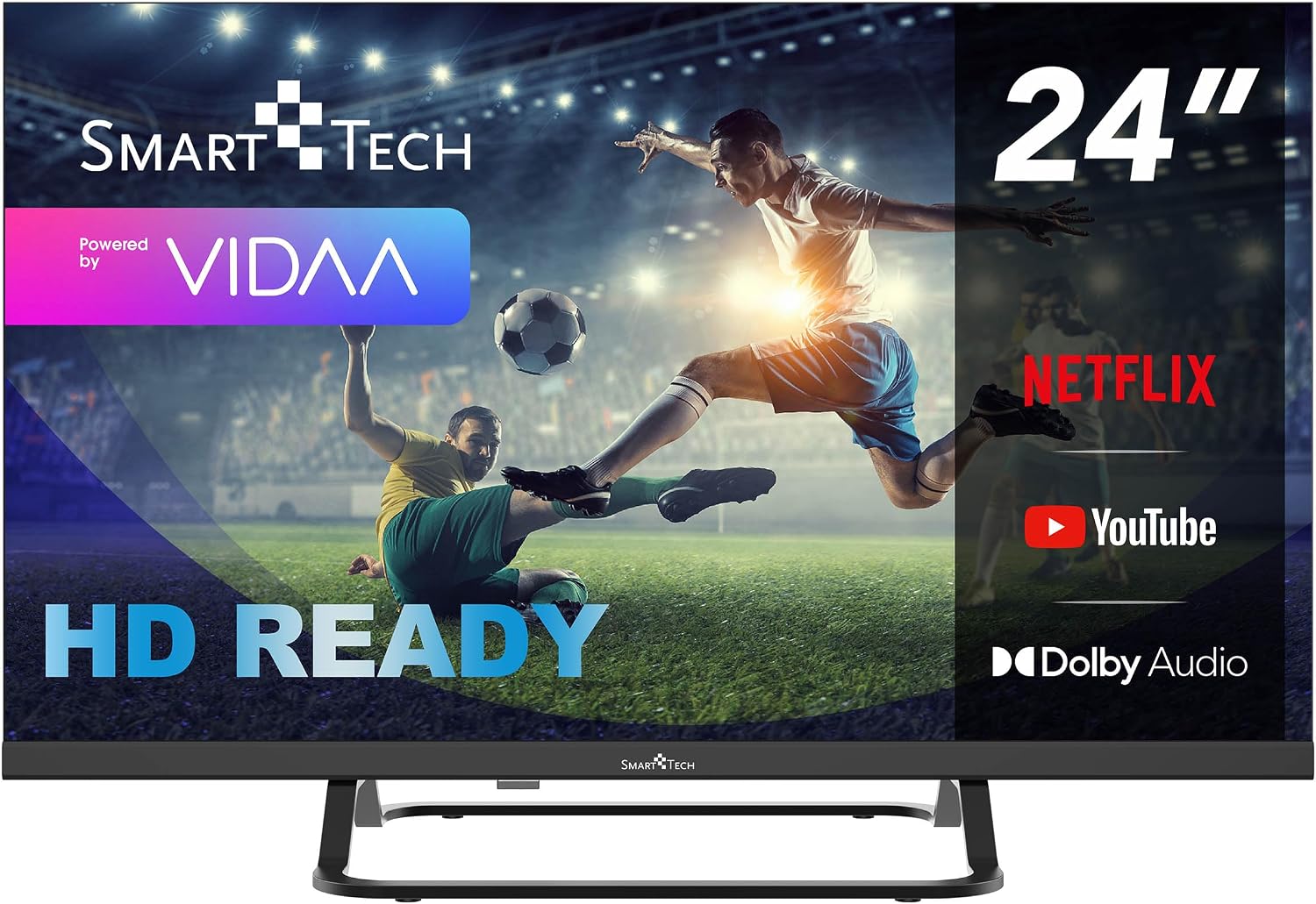 Smart Tech 24QV02V QLED Fernseher 24 Zoll VIDAA Smart TV mit HD Auflösung