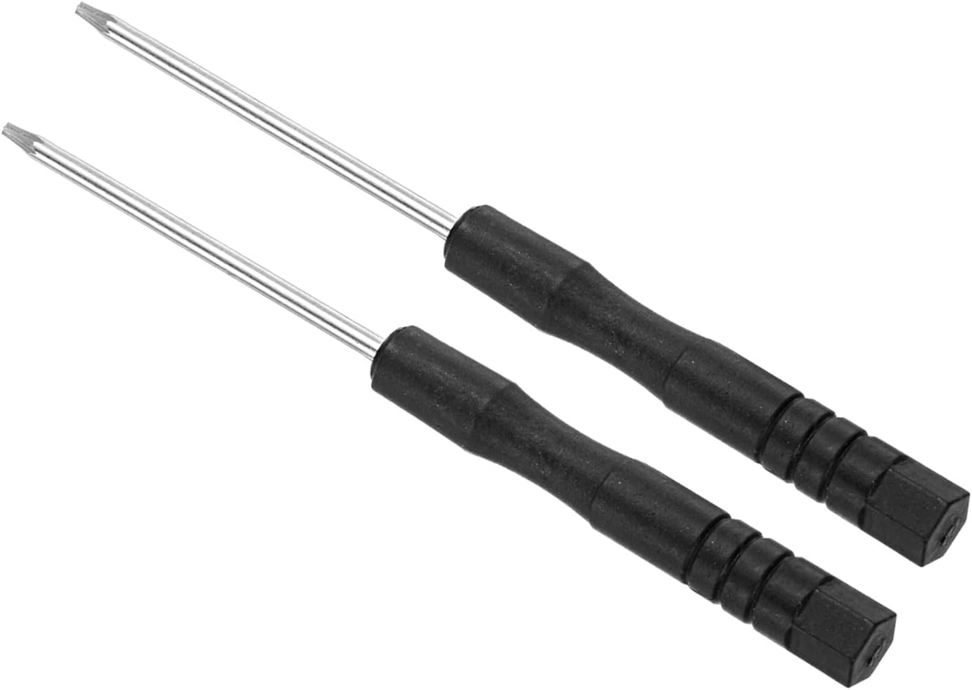 Mini Torx Schraubendreher, Größe T5, Länge 80mm, Kohlenstoffstahl, Kleine 6-Punkt-Schraubendreher mit rutschfestem Griff - (Anwendungen: für Brillen, Uhren oder Laptops), 2 Stück