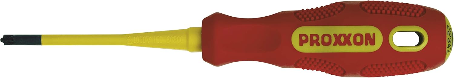 Proxxon FLEX-DOT Schraubendreher VDE (PZ 1 x 80 mm, Slim-Type Klinge, für enge Bauteile, für Elektroinstallation, bis 1.000 V-Wechselspannung) 22342