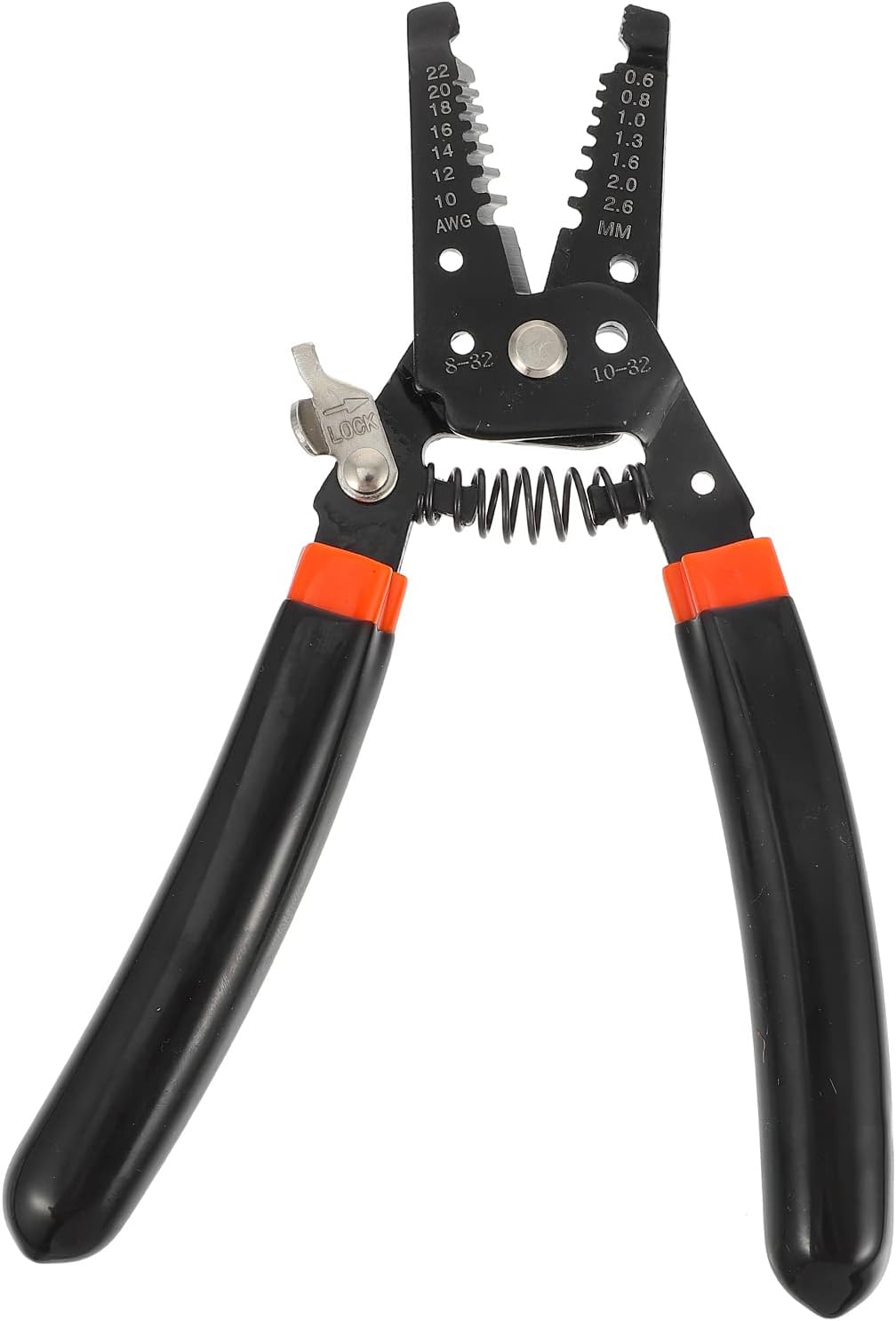 DOITOOL 7-zoll-kabelabisolierzange Mit Gebogenem Griff Elektriker-handwerkzeug Zum Schneiden Und Abisolieren Von Drahtkabeln 10-20 Awg