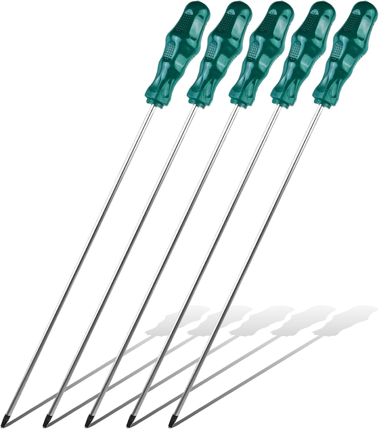 Torx Lang Schraubendreher 5 Stück: WIYETY 400mm Schraubendreher Set Lang T15 T20 T25 T27 T30, Plus Lange Sternschraubendreher mit Ergonomischen Griffen, Schraubendreher Magnetisch