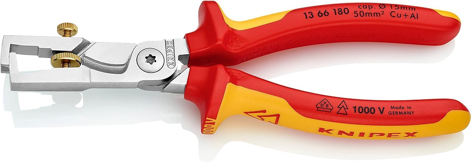 KNIPEX StriX Abisolierzange mit Kabelschere, 13 66 180