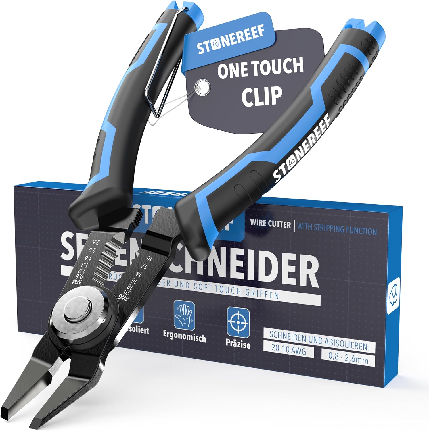 Abisolierzange 3 in 1 Abmantler 0,5-6 mm² Kabel Abisolierer Elektriker
