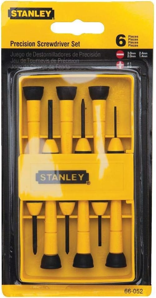 Stanley Tools Präzisions-Schraubendreher-Set, Schwarz/Gelb, 6-teilig