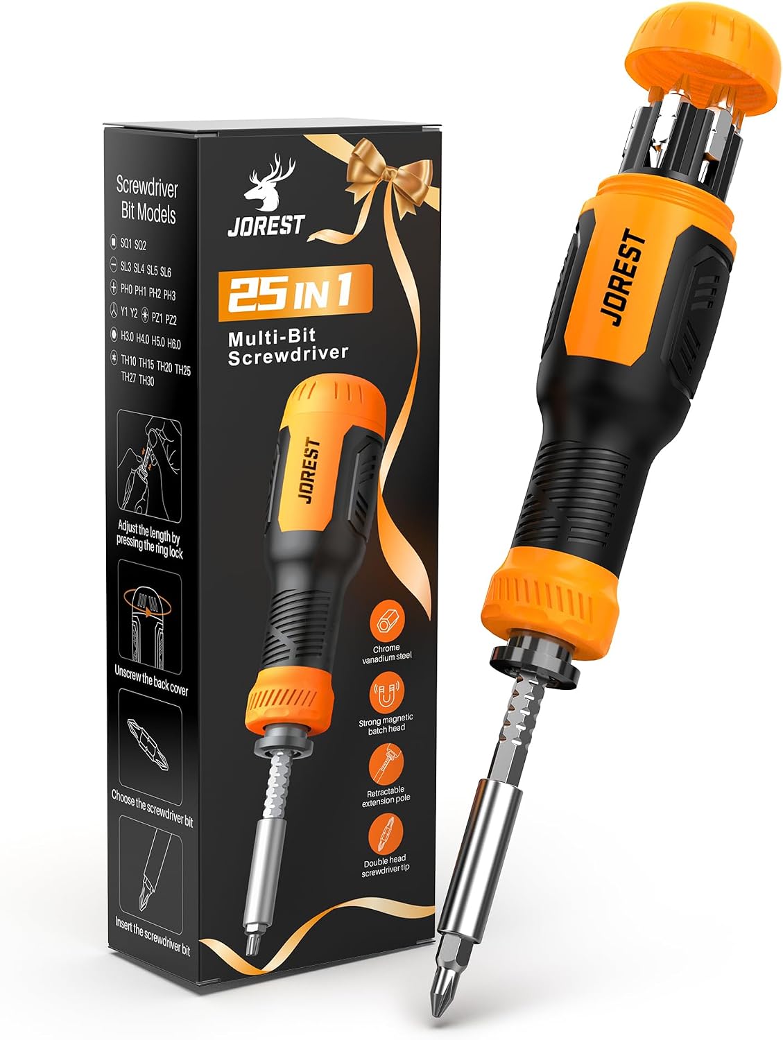 JOREST 25 in 1 Multi Schraubendreher, Magnet Schraubenzieher Set