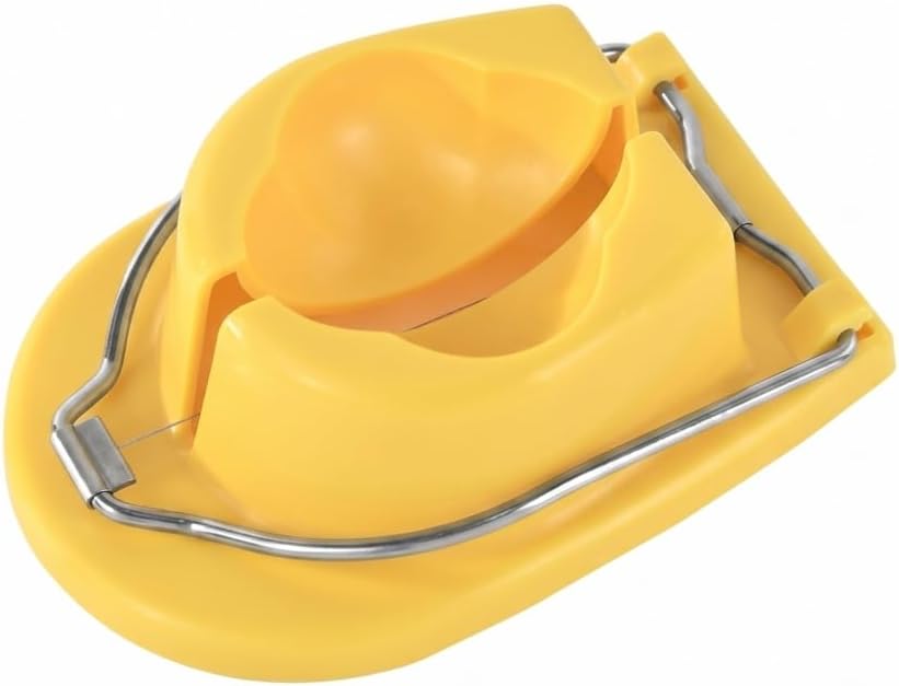 Eierschneider, 3-in-1, hartgekochter Eierschneider, 304 Edelstahldrähte, Küchenwerkzeug, Gelb