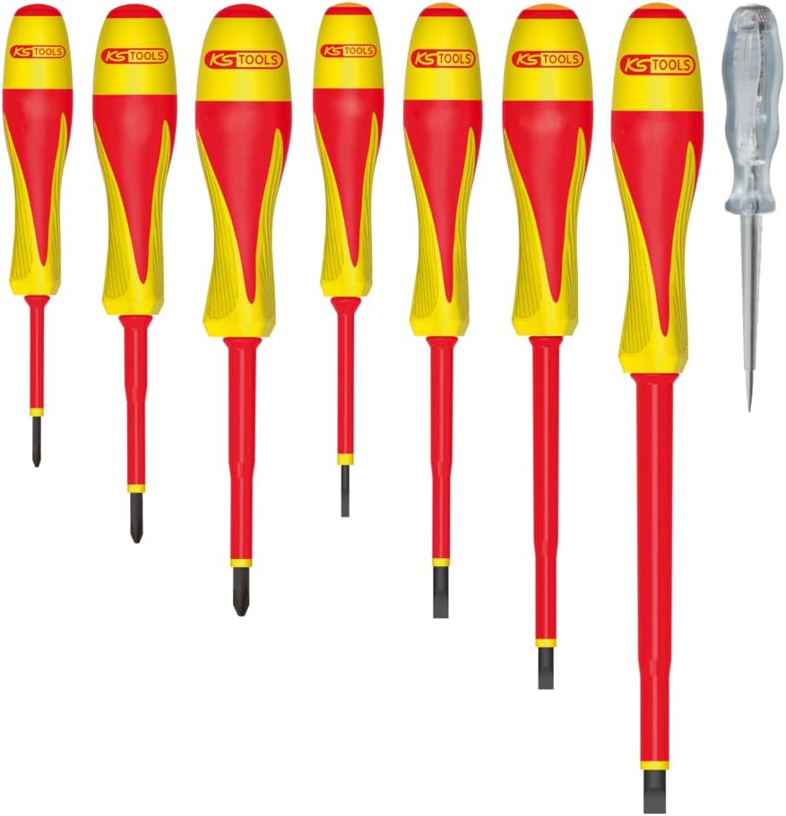 KS Tools 922.6218 Ultimate Spiel-8 Schraubendreher isoliert