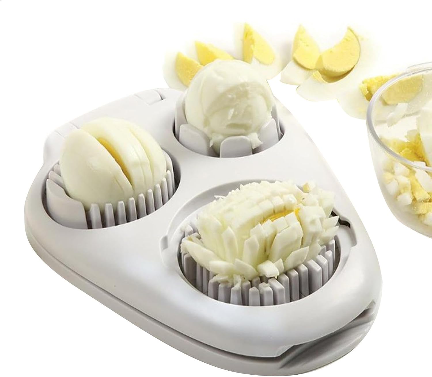 Egg Slicer Cutter, Eierschneider Schneider, 3 In 1 Eierschneider Eierteiler, Eierschneider Mit 3 Funktionen, Multifunktionaler Eierschneider Für Erdbeeren Bananen Kiwis Drachenfrucht