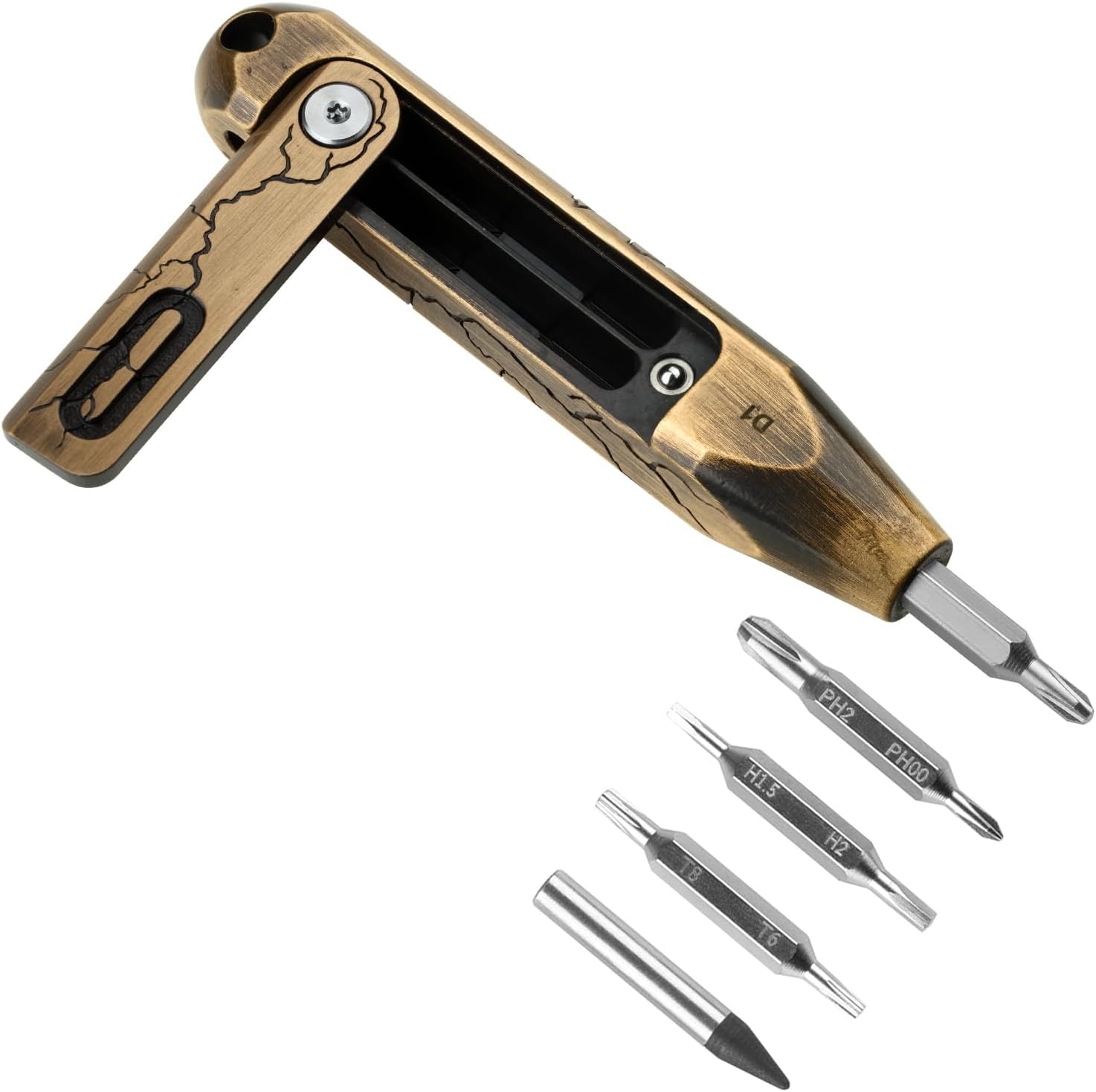 OKNIFE Otacle D1 Mini Präzisions-Schraubendreher-Set, 9 in 1 EDC Multi Bit Taschen-Schraubendreher, Industrielle S2-Stahl-Magnet-Bits für Arbeit oder Alltag
