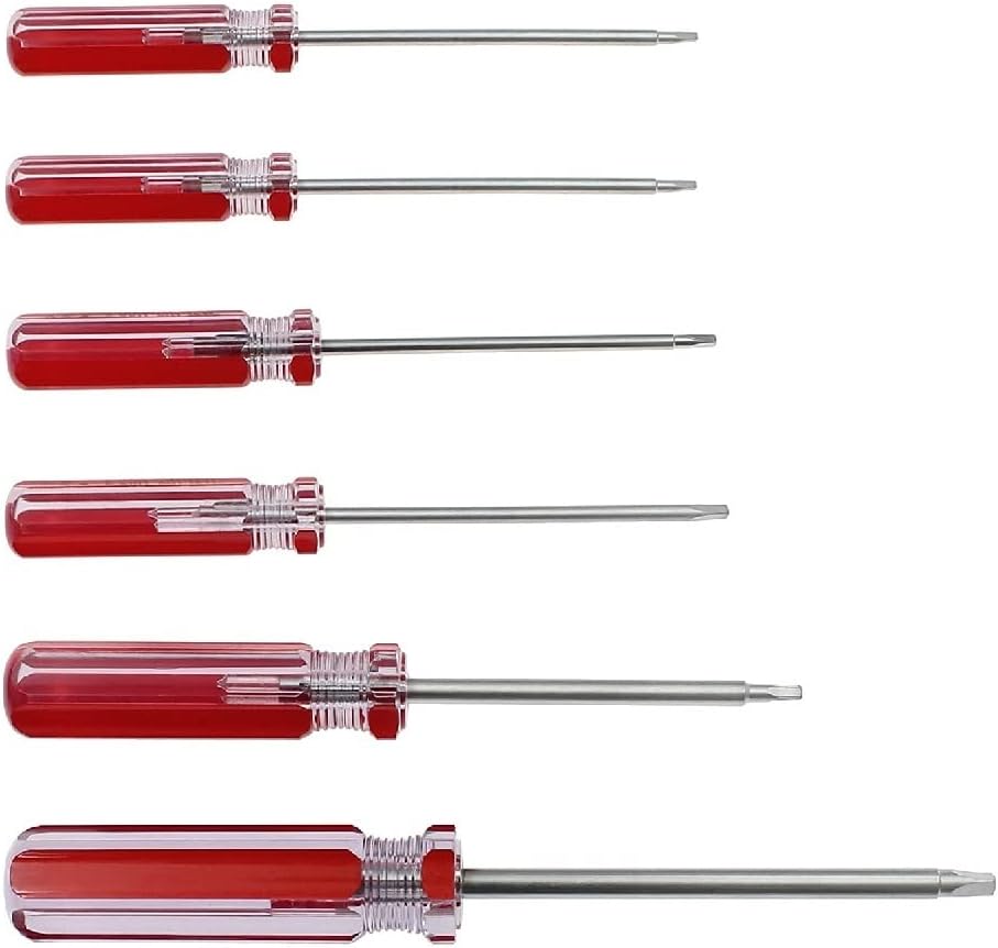 6-teiliges Dreieck-Schraubendreher-Set, magnetische Dreieck-Schraubendreher-Bits 1,8 mm, 2,0 mm, 2,3 mm, 2,7 mm, 3,0 mm, 4,2 mm, Schraubendreher-Reparaturwerkzeug für Spielzeug und Batteriewechsel