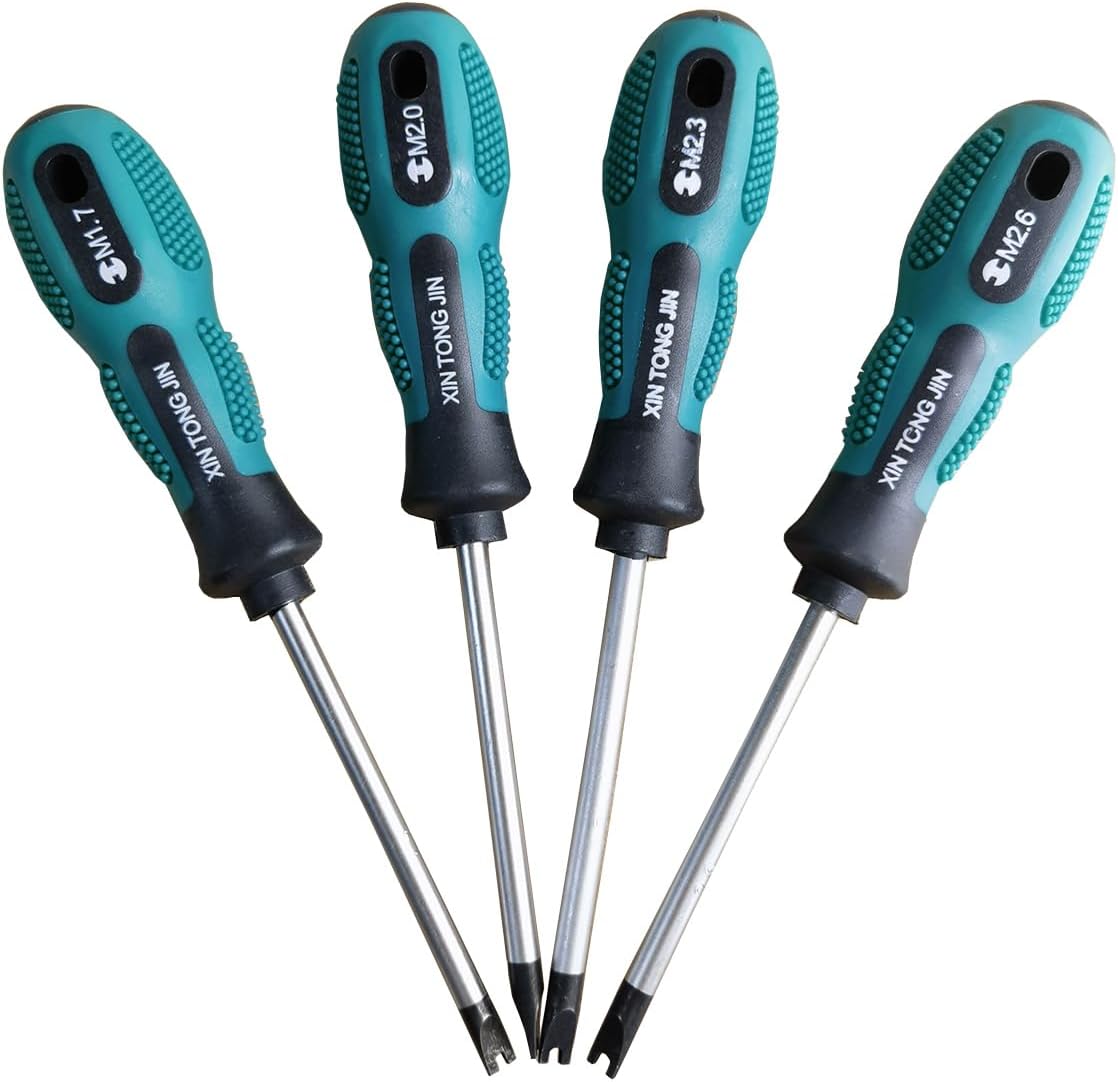 4-Stücke Typ U Schraubendreher Sets, 75mm U Typ Magnetic Schraubendreher CRV Multifunktionale Handwerkzeuge U1.7,U2.0,U2.3,U2.6