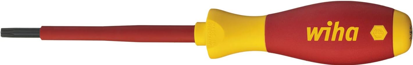 Wiha Schraubendreher SoftFinish® electric TORX® (00882) T9 x 60 mm VDE geprüft, stückgeprüft, ergonomischer Griff für kraftvolles Drehen, Allrounder für Elektriker