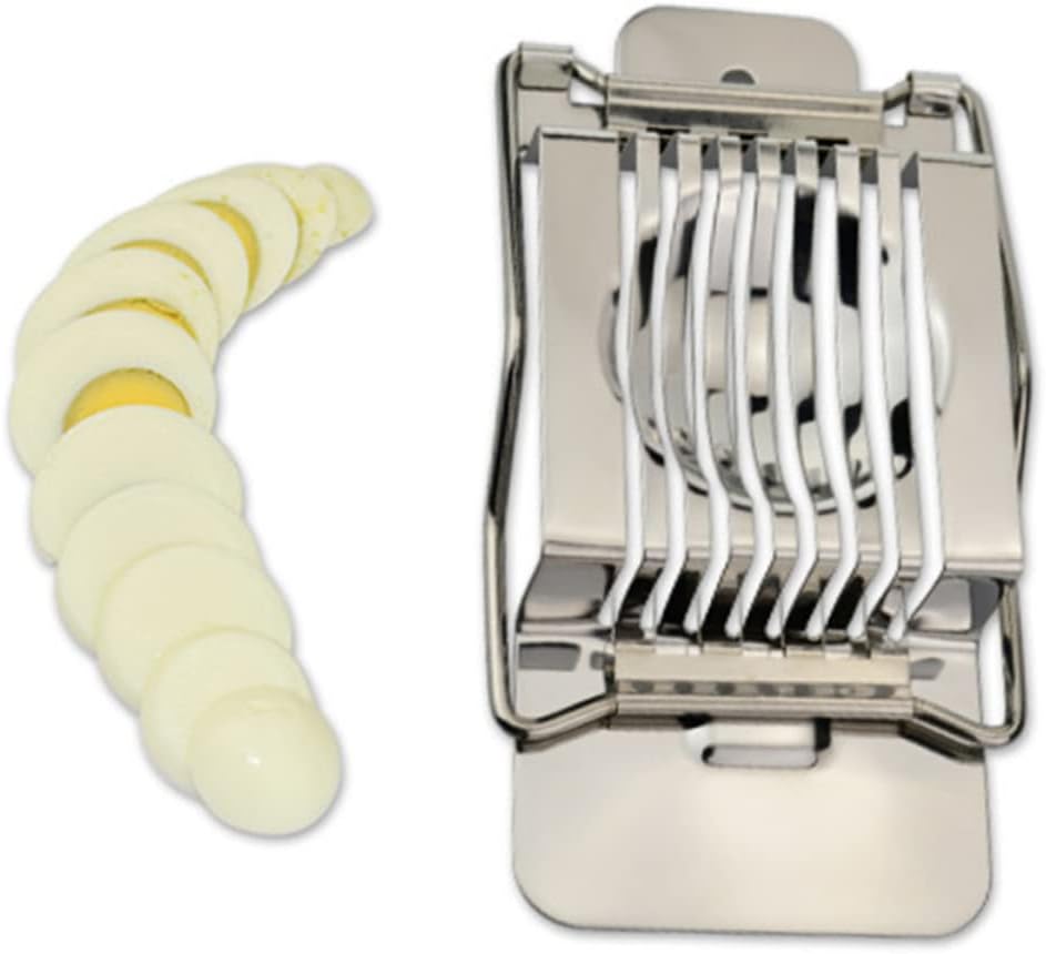 ULTECHNOVO Eierschneider aus Edelstahl mit Schneidedrähten Spülmaschinenfest für Gekochte Eier Champignons und Käse Vielseitig Einsetzbar als Küchenhelfer