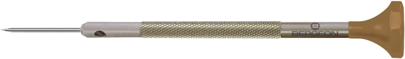 Bergeon Schraubendreher 30081-AT-130, aus Inox, mit Edelstahlklinge, 1,3 mm, mit 2 Ersatzklingen