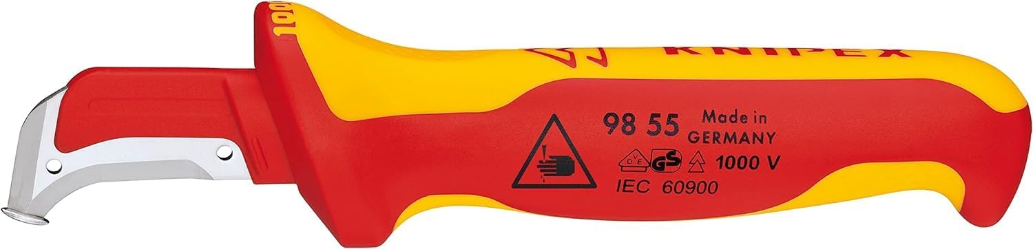 KNIPEX Abmantelungsmesser, VDE-geprüft 180 mm, 98 55
