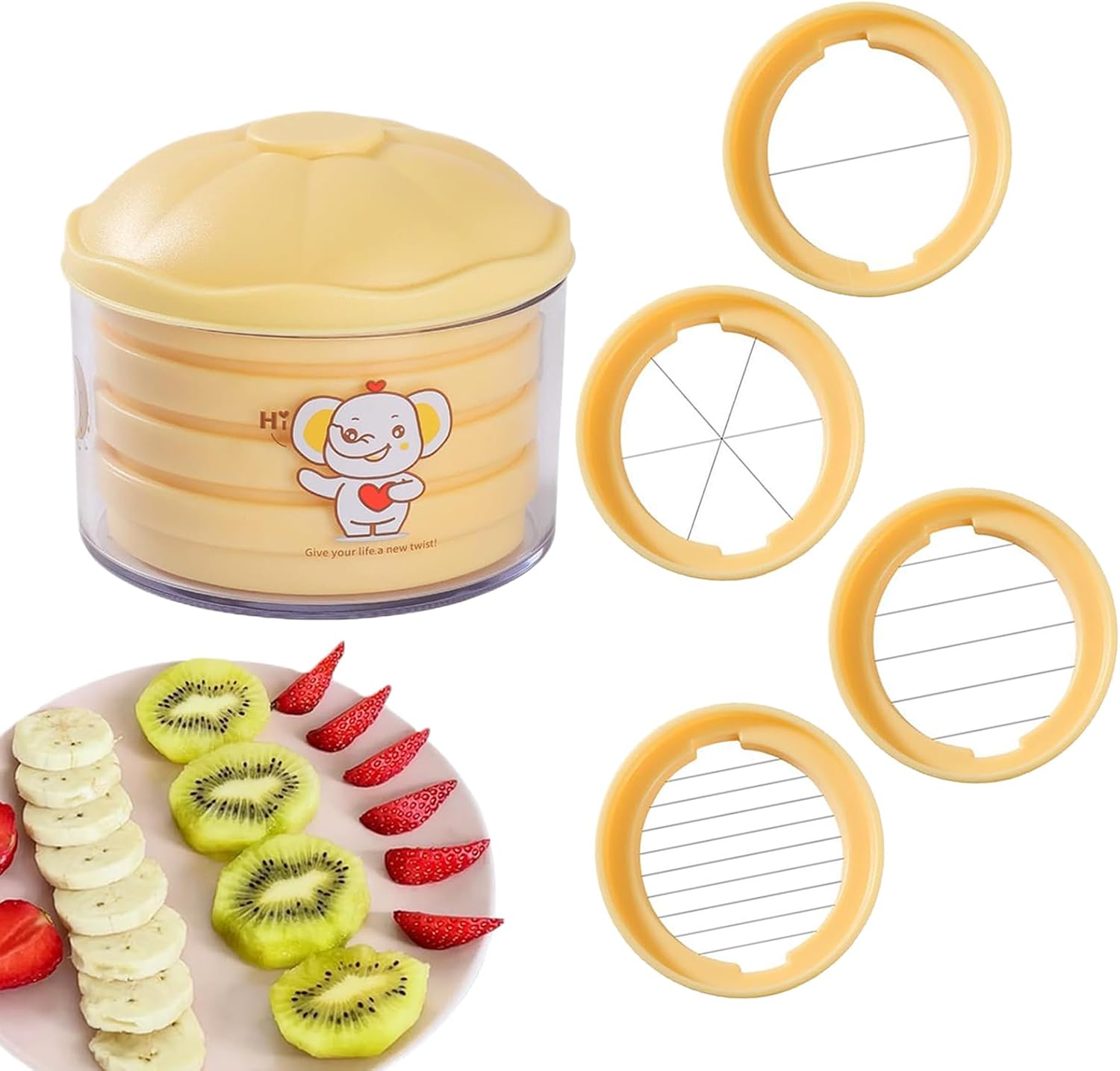 Soda Eierschneider, 4 in 1 Eierschneider für gefüllte Eier | Manuelles Werkzeug zum Zerkleinern von Kartoffeln Zwiebeln Salat Zuhause Lebensmittel Käse in der Küche