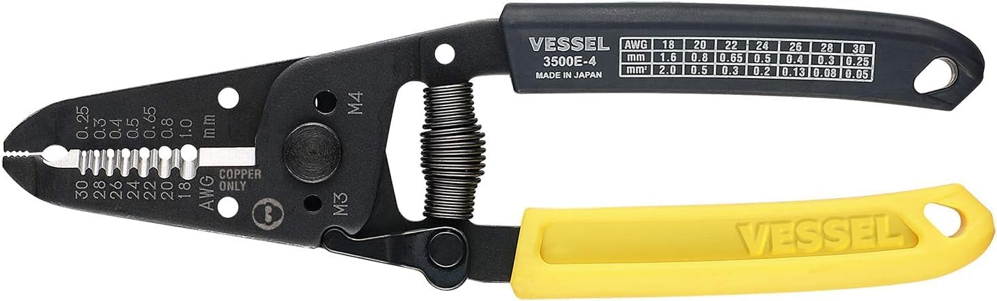 VESSEL Abisolierzange mit Schraubenschneider 3500E-4