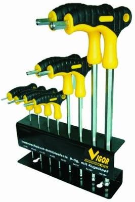 Kraft 38937 – 20-série 8 Schraubendreher CRV Sechskant mit Griff mit Ein T