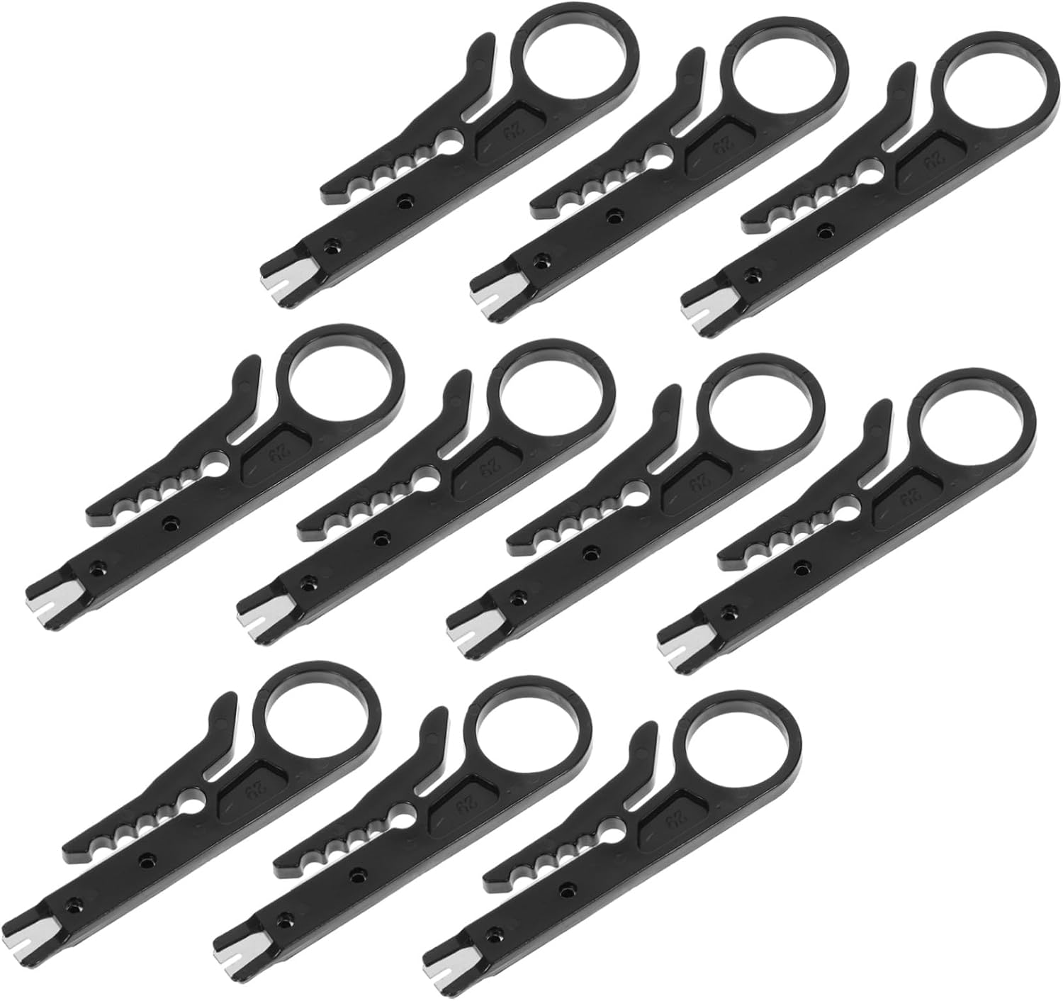 10 Stück Kleiner Abisolierzange Schwarz für Computer Utp und Cat5 Kabel