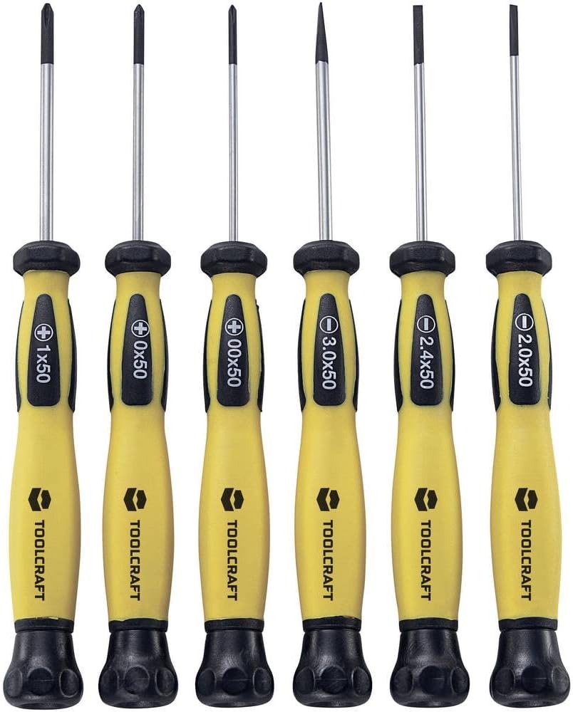 TOOLCRAFT Elektronik- u. Feinmechanik, ESD Schraubendreher-Set 6teilig Schlitz, Kreuzschlitz Phillips
