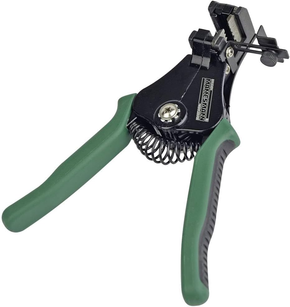 Brüder Mannesmann M10981 Automatische Abisolierzange mit Rückholfeder, Grau