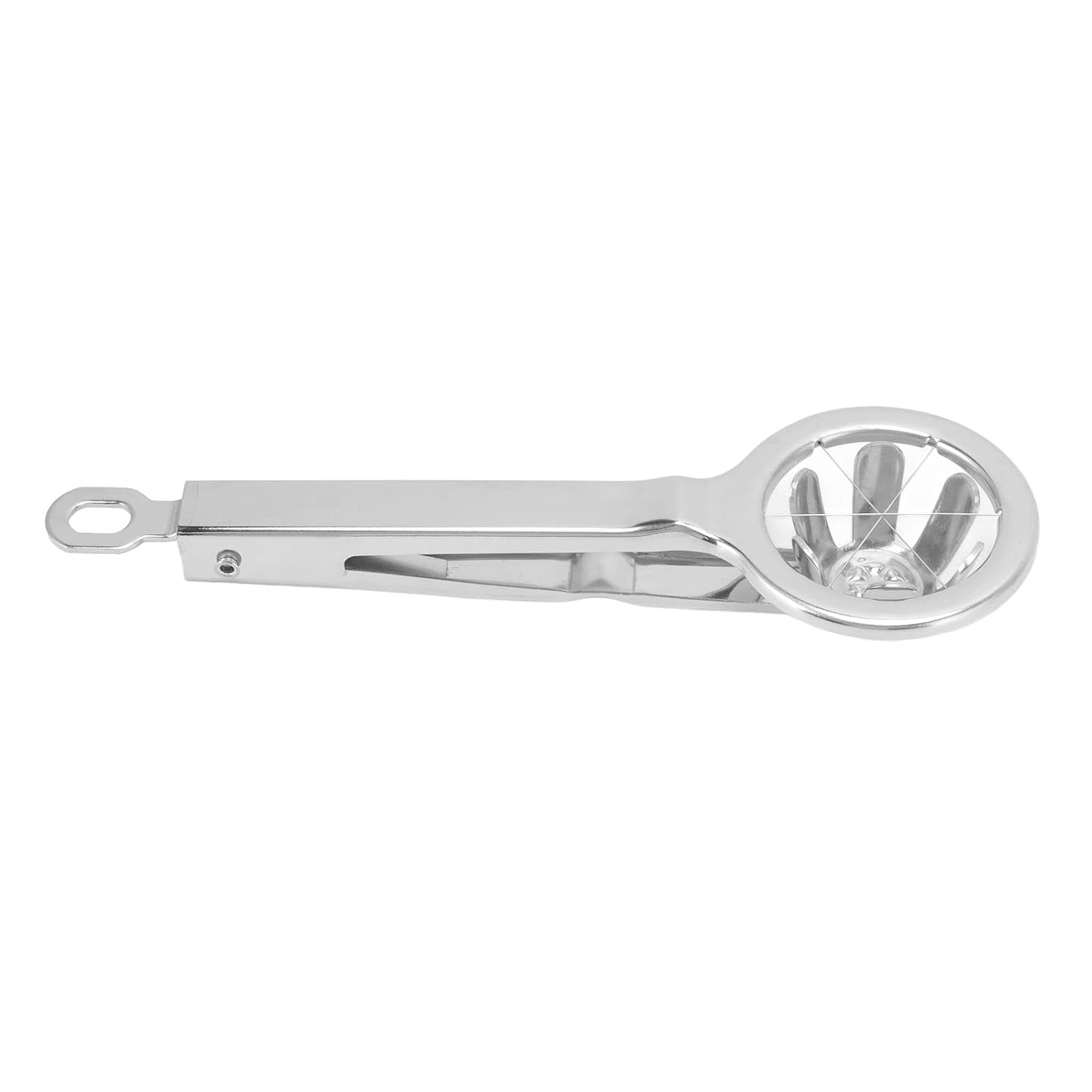 aqxreight Edelstahl-Eierschneider Eierschneider Eierteiler für Küche 304 Rostfrei mit Linearem Klingenhaken-Loch-Design für Enteneier Erdbeeren Kiwi Frucht