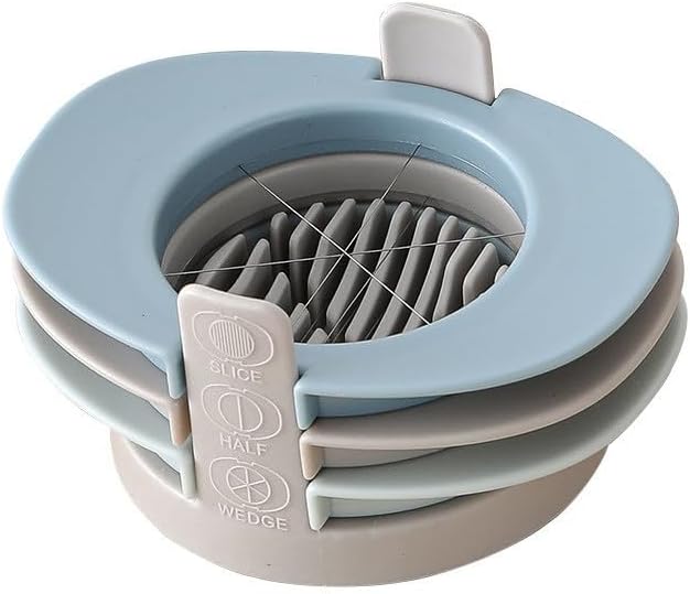 3-in-1 Eierschneider Edelstahl 14cm Schnell Scheiben Edelstahl Eierteiler Manuell Für Hartgekochte Eier Vielseitiger Eier für schneider Für Salat Und für deko Präziser 5mm Schnitt Eierschneider